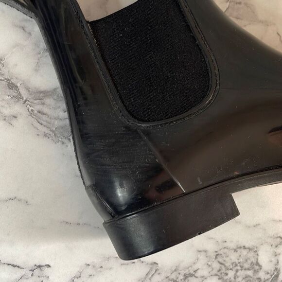 J Crew Black Chelsea Rain Boots 9 - Picture 5 of 7